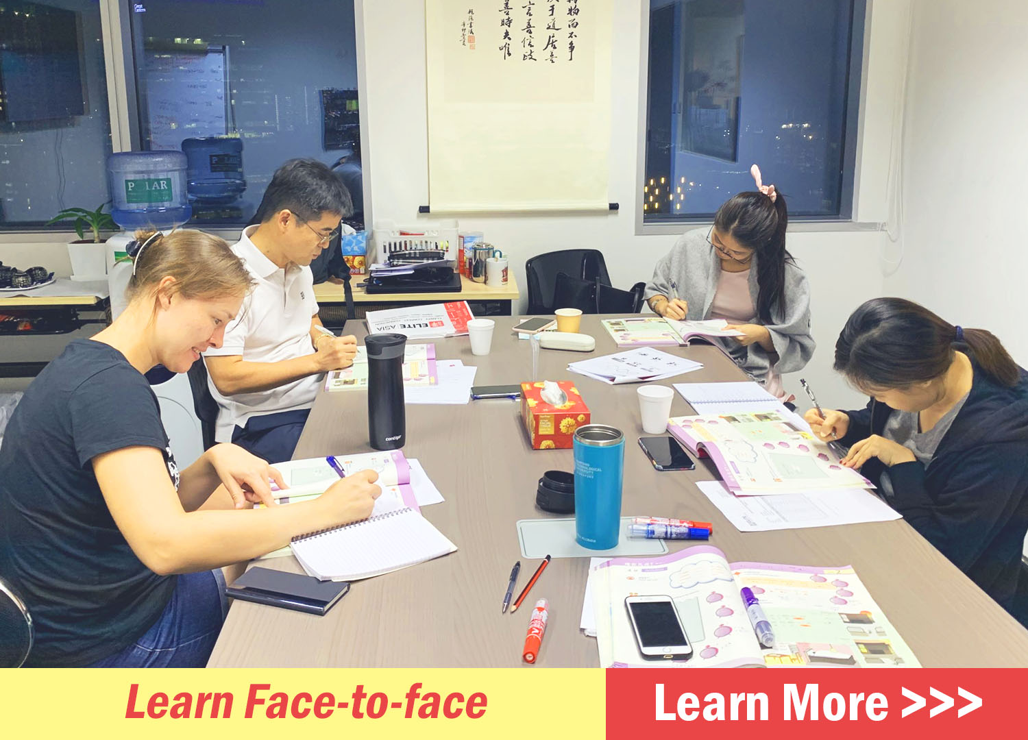 Learn Chinese Face to Face Meet Your Classmates and Teacher in Person Enjoy Chinese and Improve Together